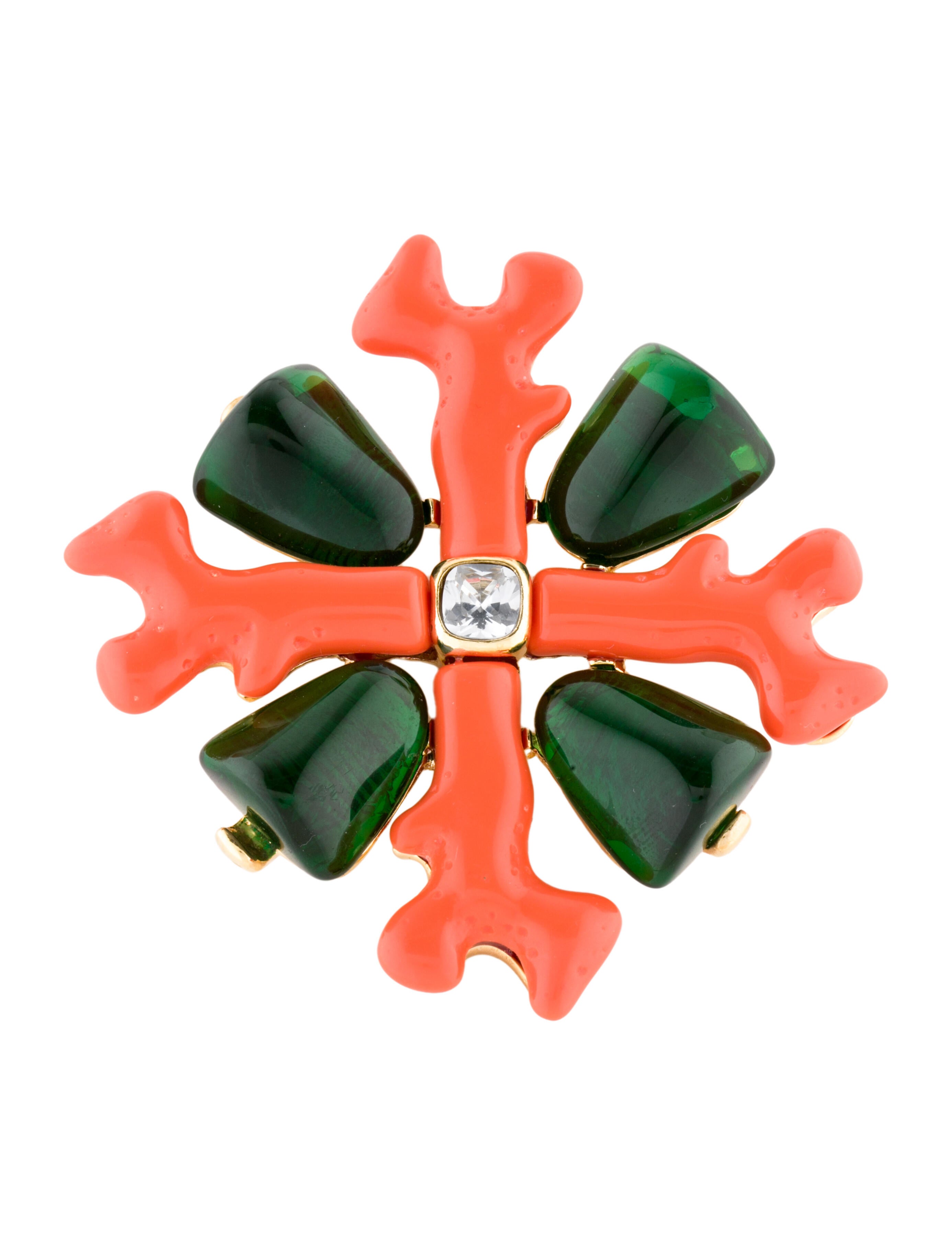 Jay Lane 'Empress of India' Crystal, Resin & Enamel Pin Brooch