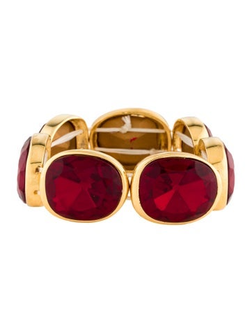 Kenneth Jay Lane Bead Crystal Elastic Bracelet