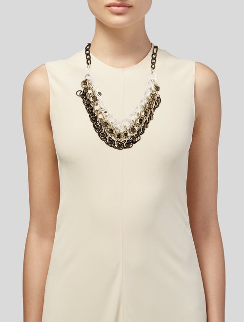 Kenneth Jay Lane Multi Chain Collar Necklace