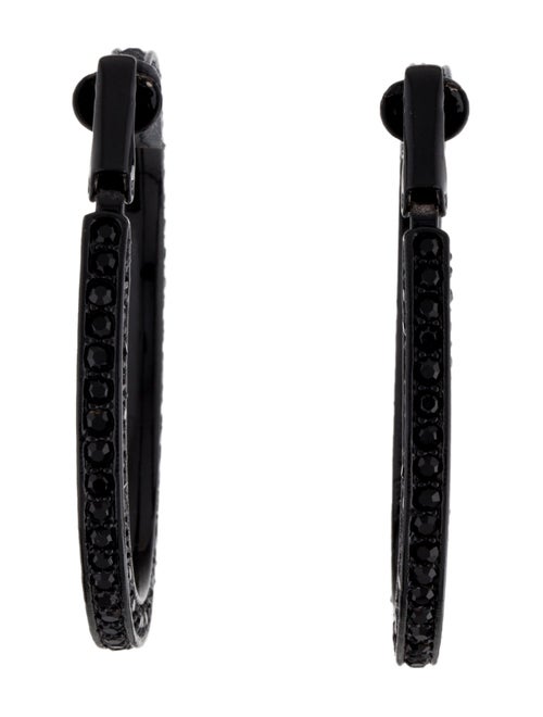 Kenneth Jay Lane Crystal Clip-On Hoop Earrings