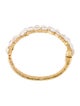 Kenneth Jay Lane Crystal & Resin Hinge Bangle Bracelet