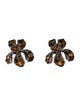 Kenneth Jay Lane Crystal Iris Clip-On Earrings