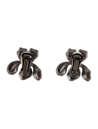 Kenneth Jay Lane Crystal Iris Clip-On Earrings