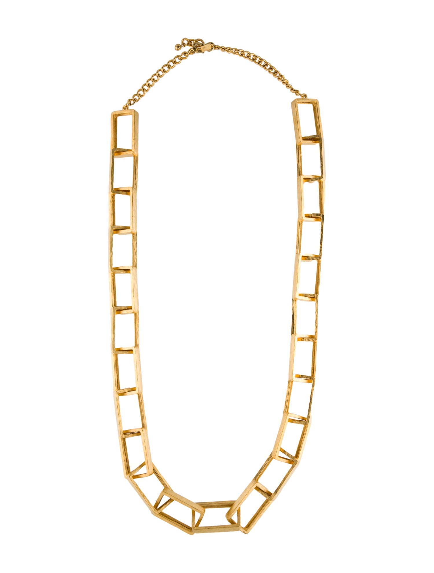 Kenneth Jay Lane Rectangular Link Chain Necklace
