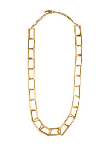 Kenneth Jay Lane Chain Rectangular Link Necklace
