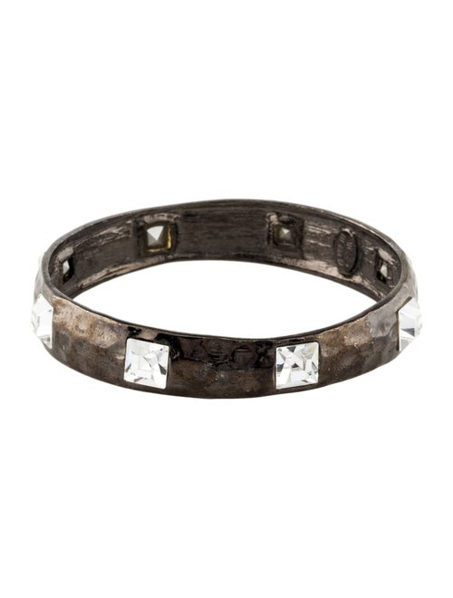 Kenneth Jay Lane Crystal Station Bangle Bracelet