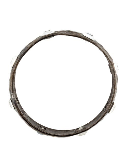 Kenneth Jay Lane Crystal Station Bangle Bracelet