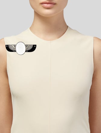 Kenneth Jay Lane Crystal, Resin & Enamel Brooch Pin