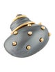 Kenneth Jay Lane Dots Shell Brooch