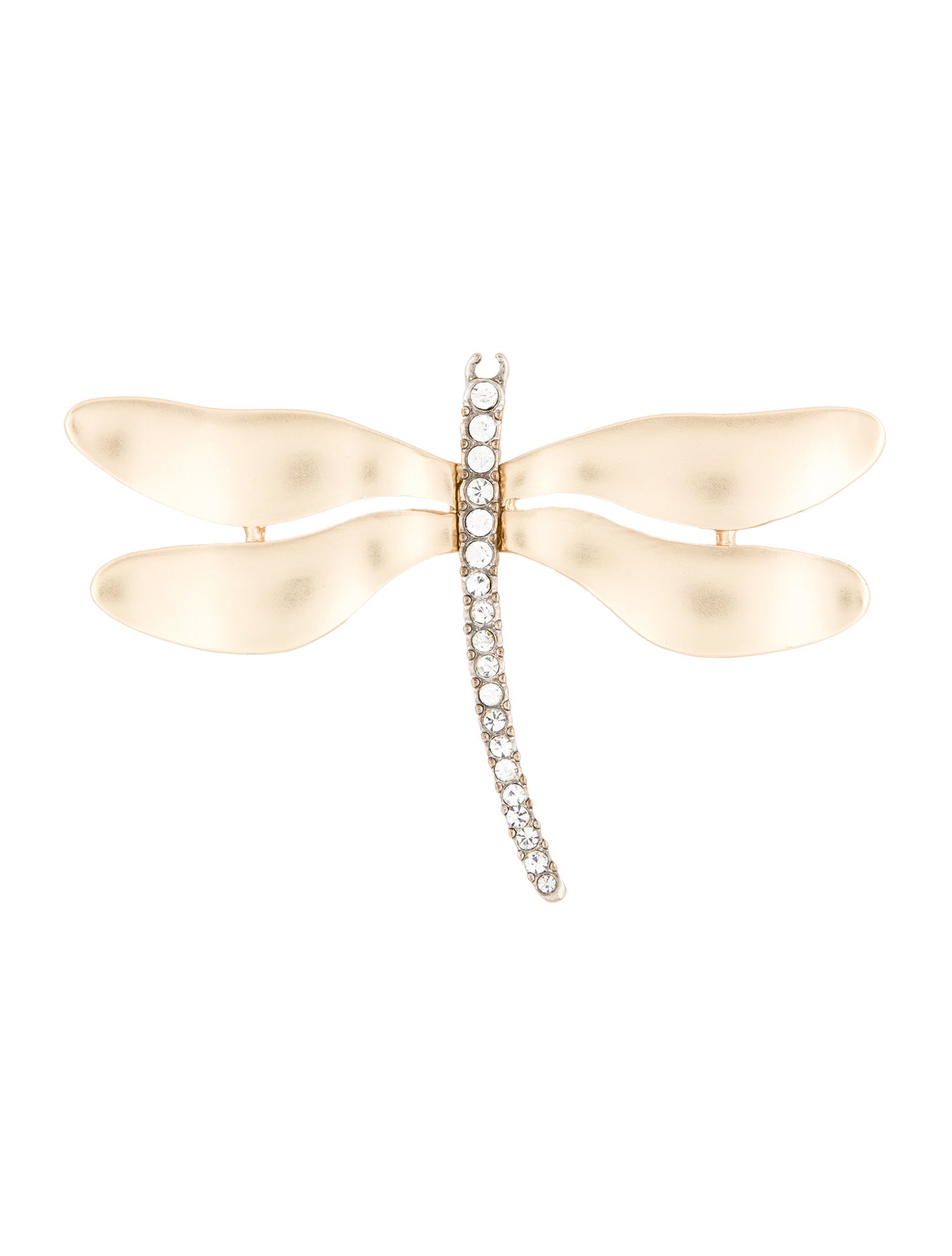 Kenneth Jay Lane Crystal Dragonfly Brooch Pin