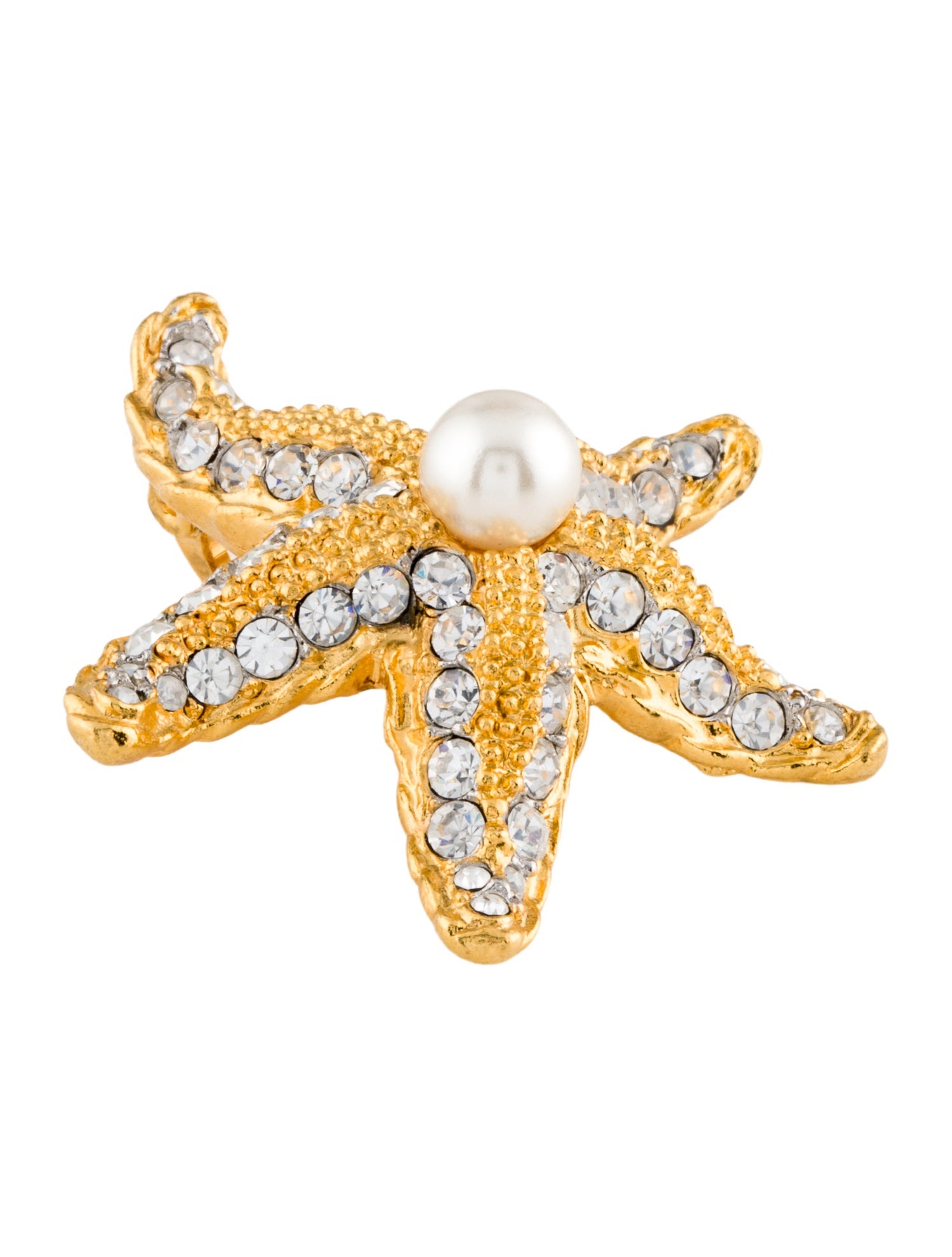 Kenneth Jay Lane Crystal & Faux Pearl Pendant