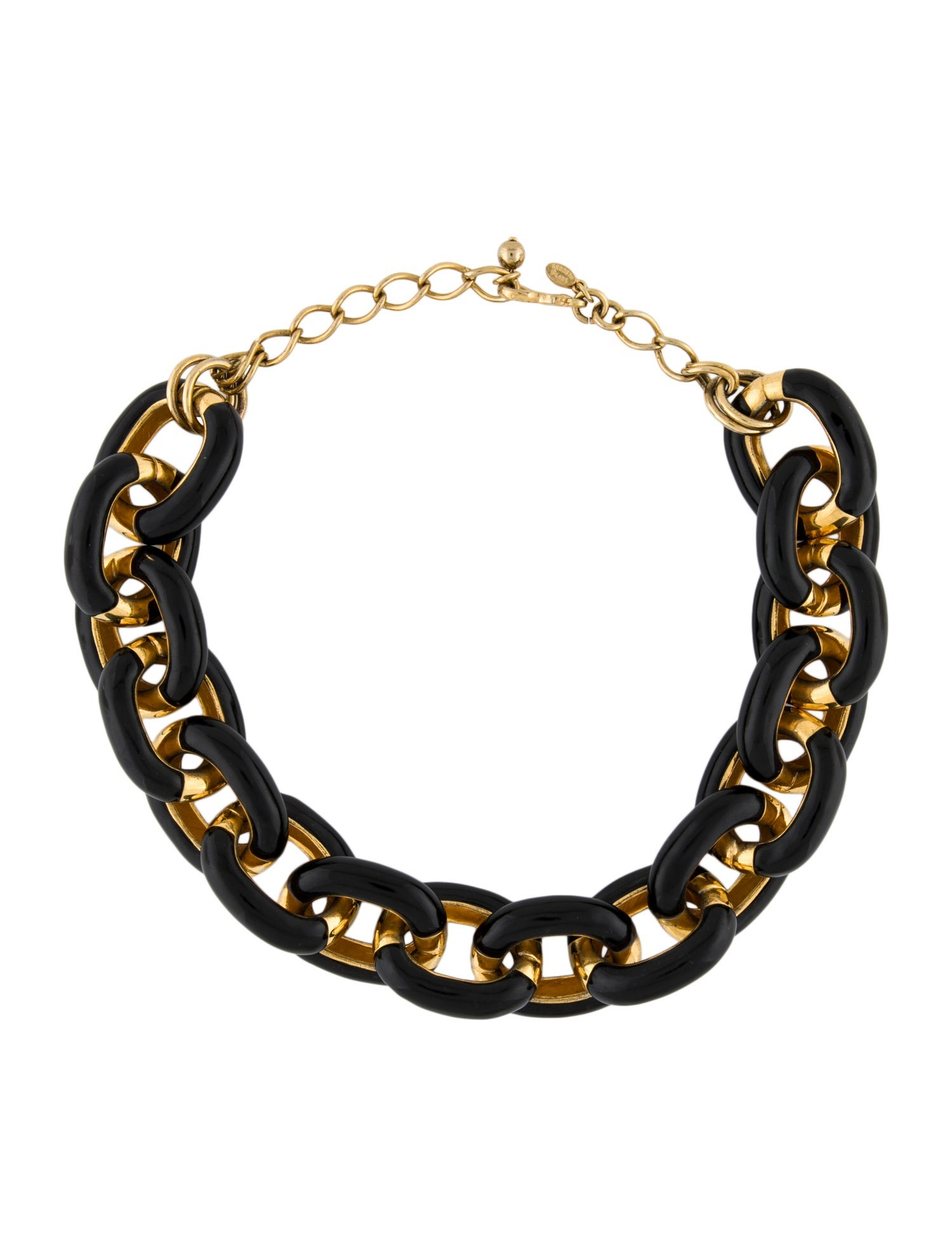 Kenneth Jay Lane Enamel Link Necklace