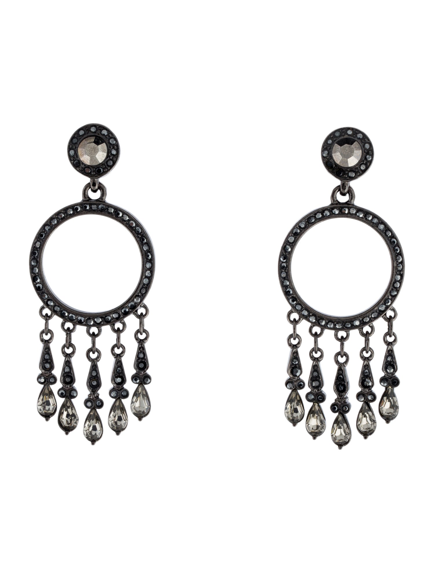 Kenneth Jay Lane Crystal Chandelier Earrings