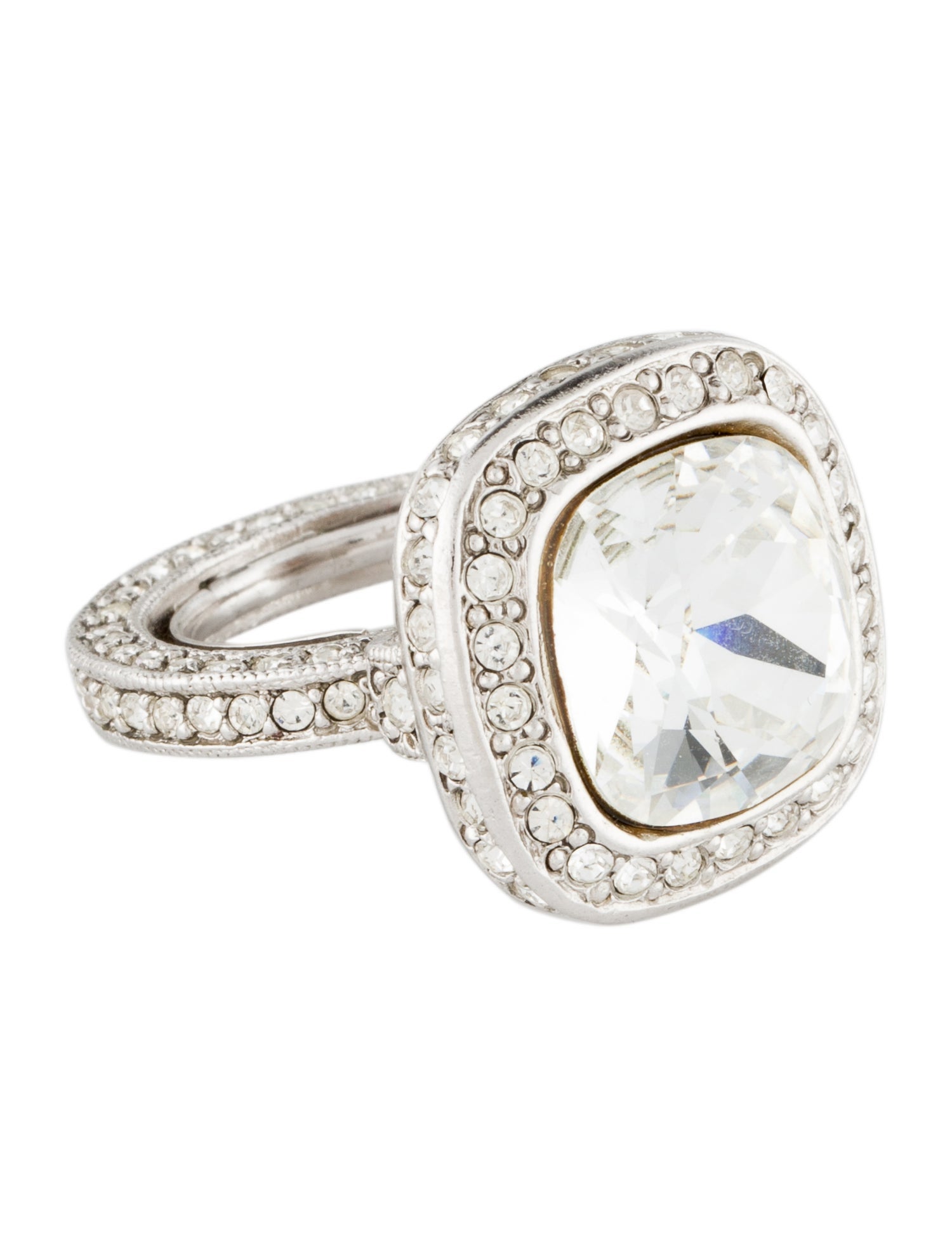 Kenneth Jay Lane Crystal Cocktail Ring