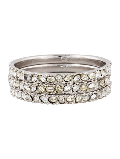 Kenneth Jay Lane Crystal Bangle Set of 3