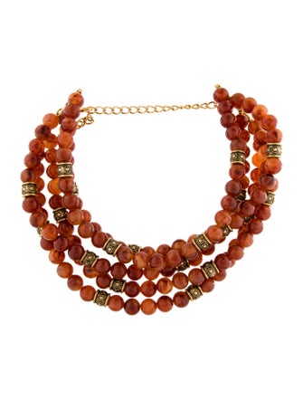 Kenneth Jay Lane Beaded Multistrand Choker Necklace