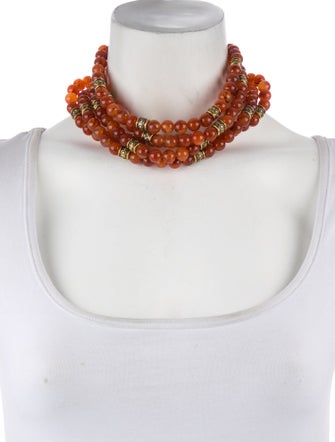 Kenneth Jay Lane Beaded Multistrand Choker Necklace