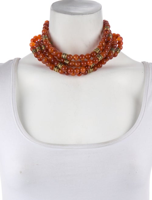 Kenneth Jay Lane Beaded Multistrand Choker Necklace
