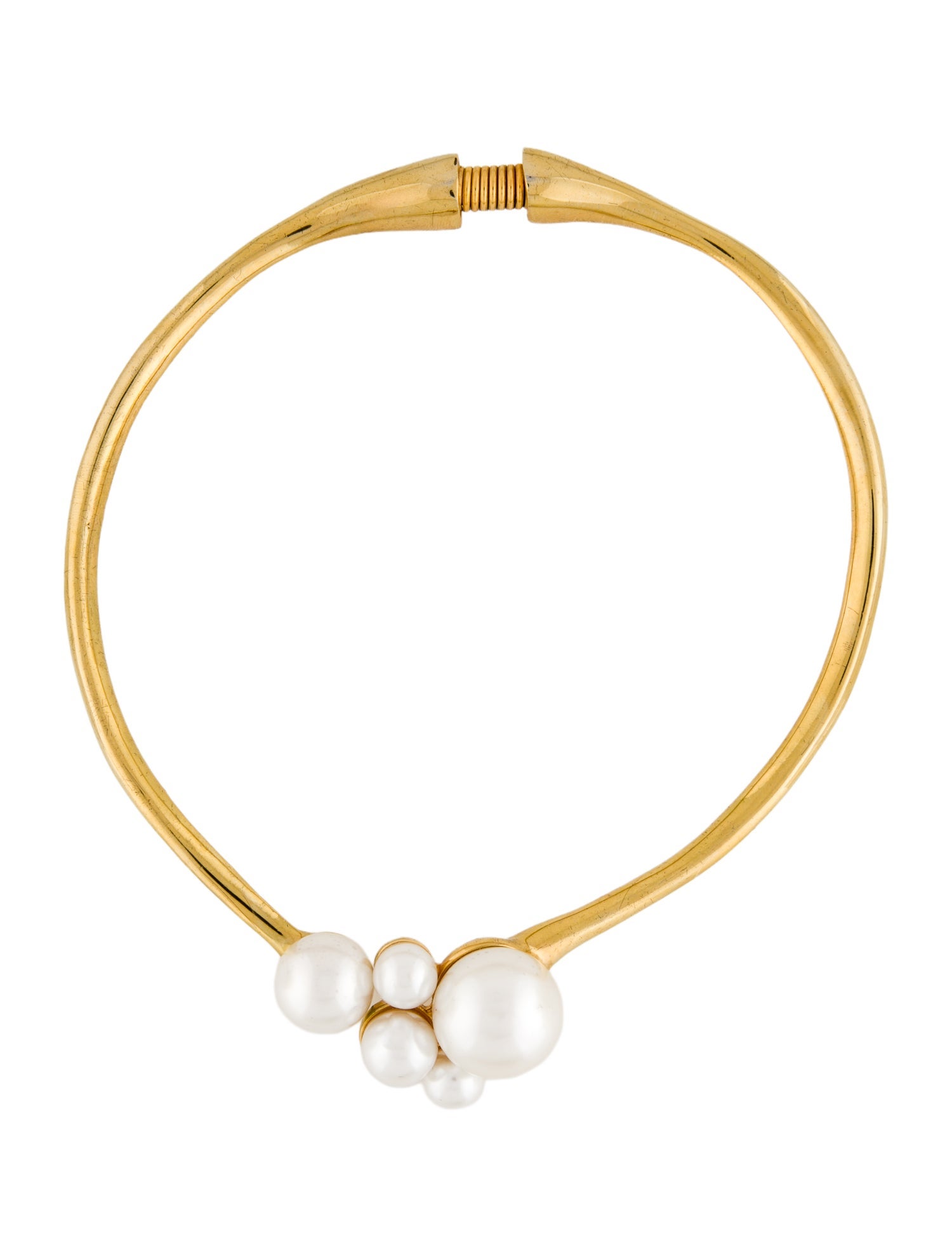 Kenneth Jay Lane Faux Pearl Choker Necklace