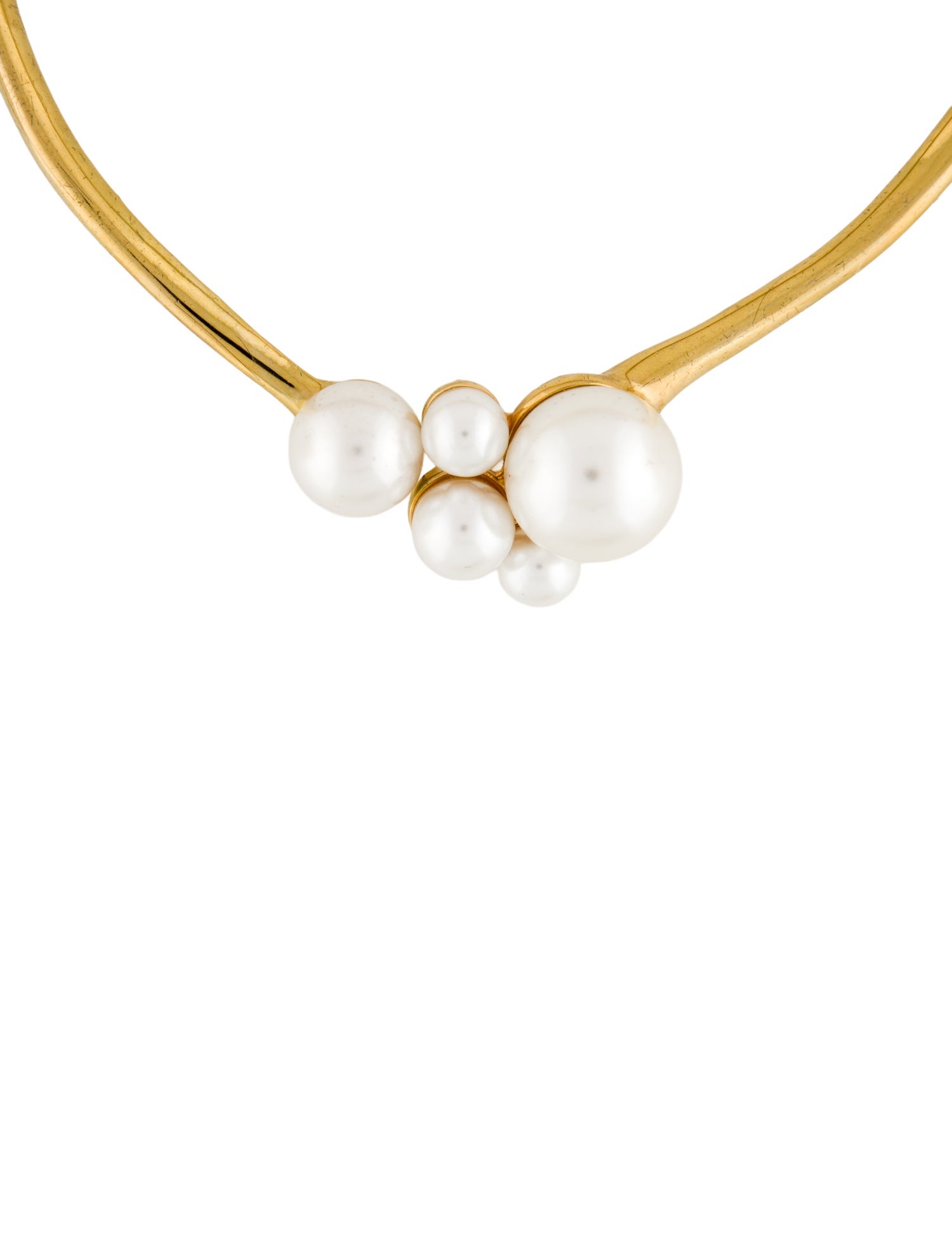 Kenneth Jay Lane Faux Pearl Choker Necklace