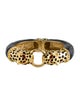 Kenneth Jay Lane Enamel & Crystal Jungle Cat Bracelet