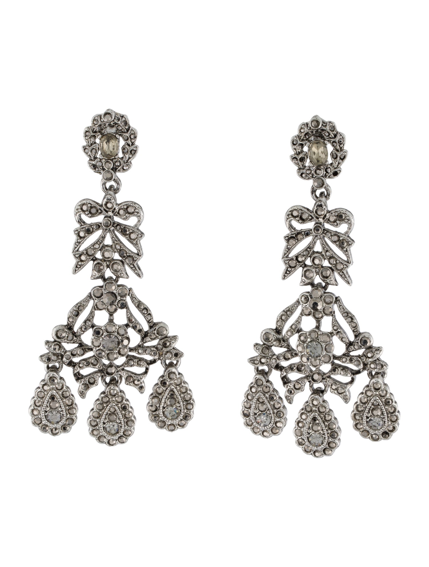 Kenneth Jay Lane Rhinestone Drop Clip-On Earrings
