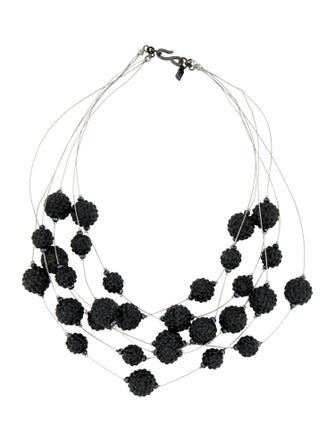 Kenneth Jay Lane Beaded Crystal Multistrand Necklace