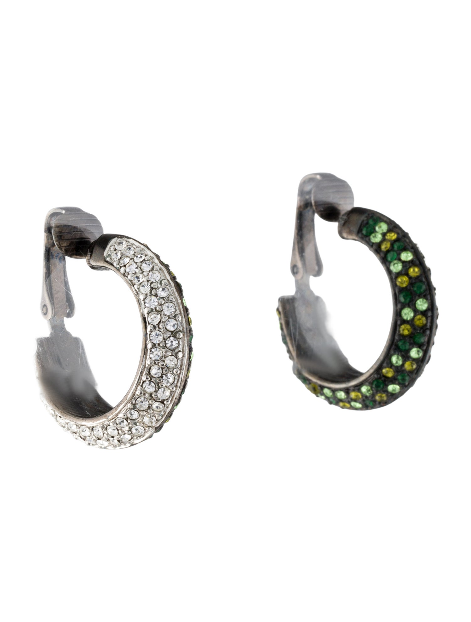 Kenneth Jay Lane Crystal Hoop Earrings