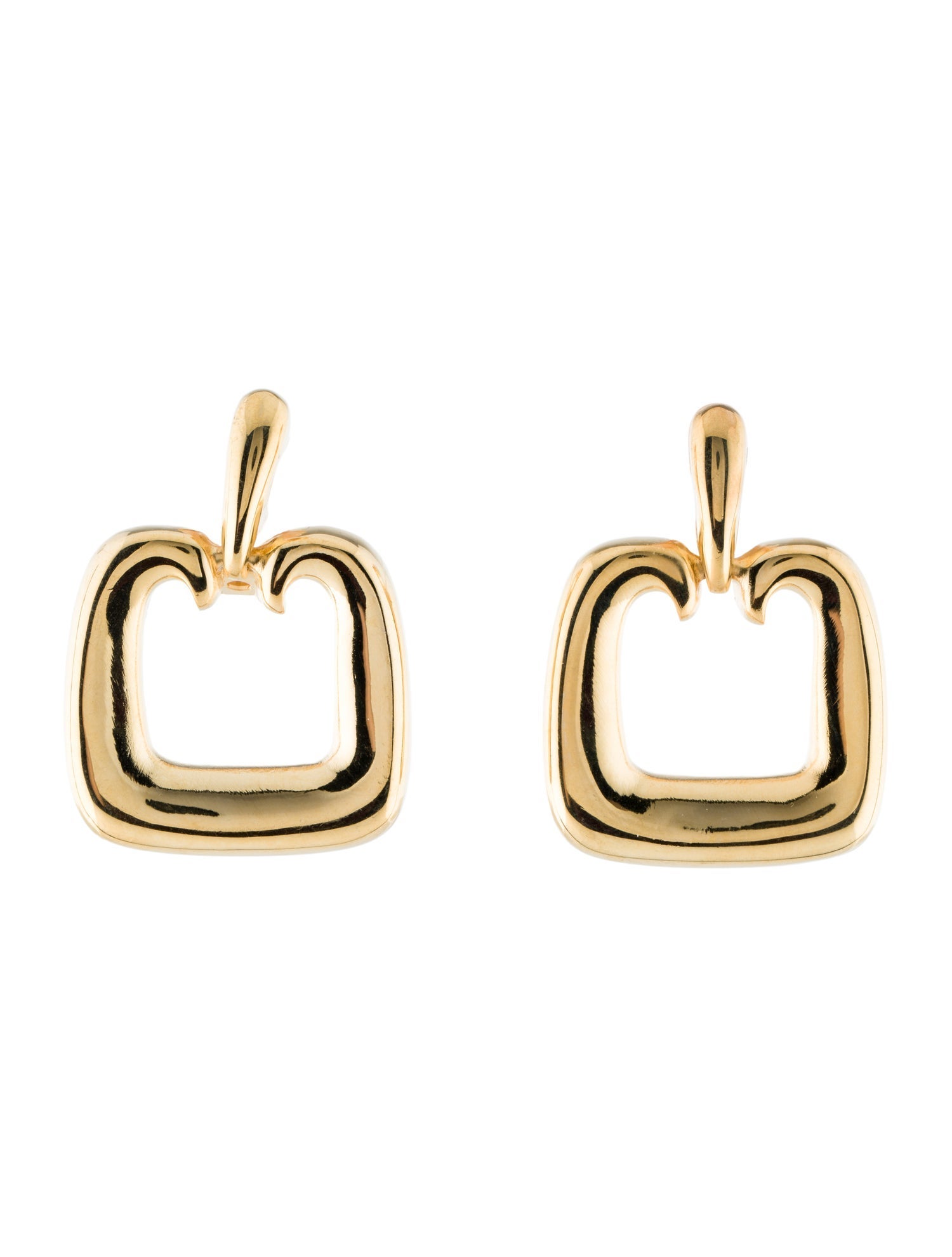 Kenneth Jay Lane Doorknocker Hoop Clip-On Earrings