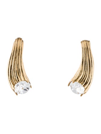 Kenneth Jay Lane Crystal Teardrop Earrings