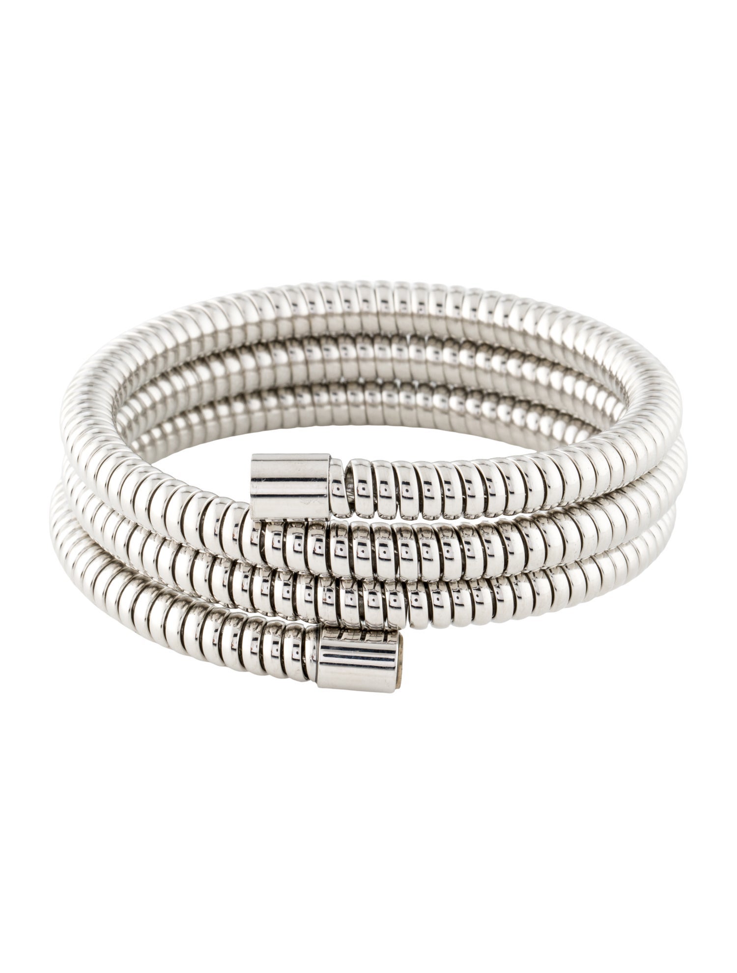 Kenneth Jay Lane Ribbed Coil Bangle Bracelet