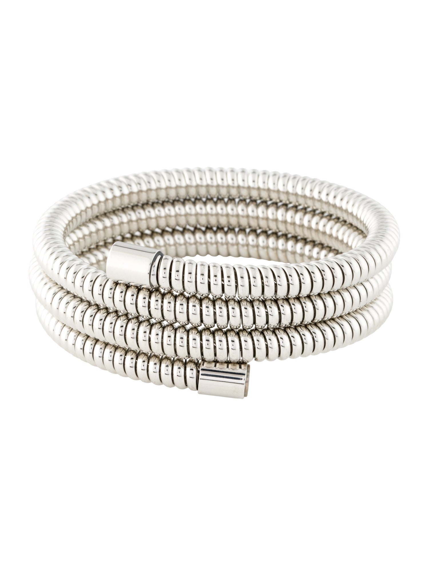 Kenneth Jay Lane Ribbed Coil Bangle Bracelet
