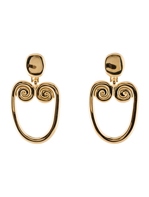 Kenneth Jay Lane Swirl Drop Clip-On Earrings