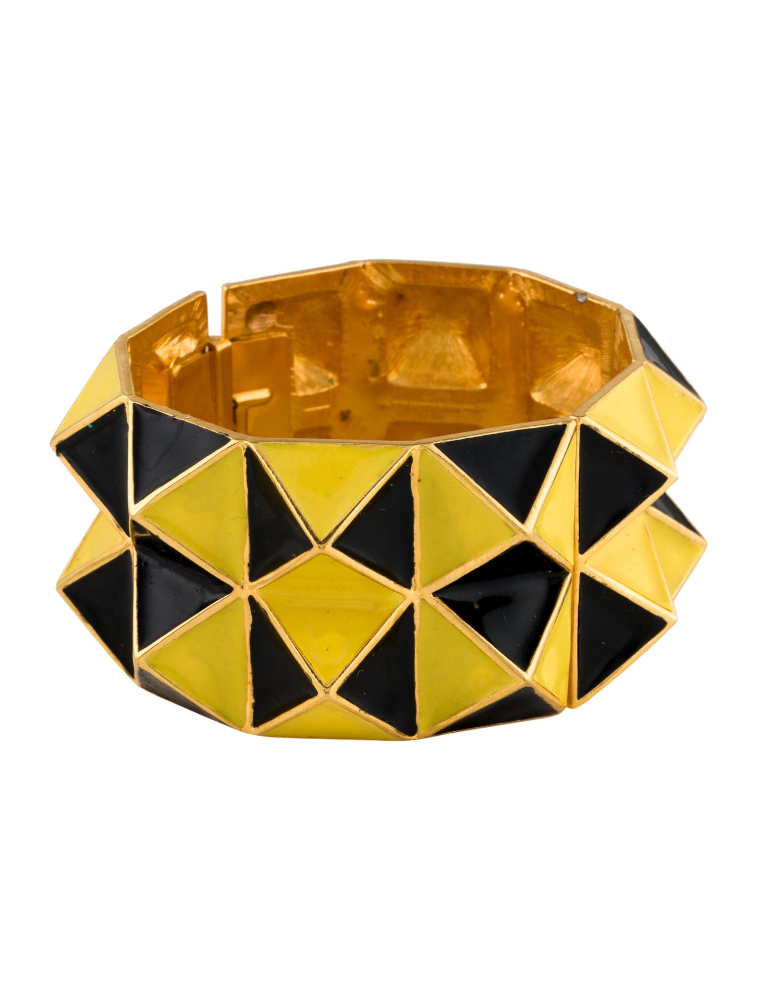 Kenneth Jay Lane Enamel Pyramid Bracelet
