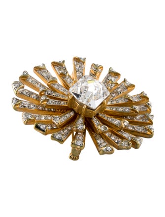 Kenneth Jay Lane Crystal Starburst Brooch