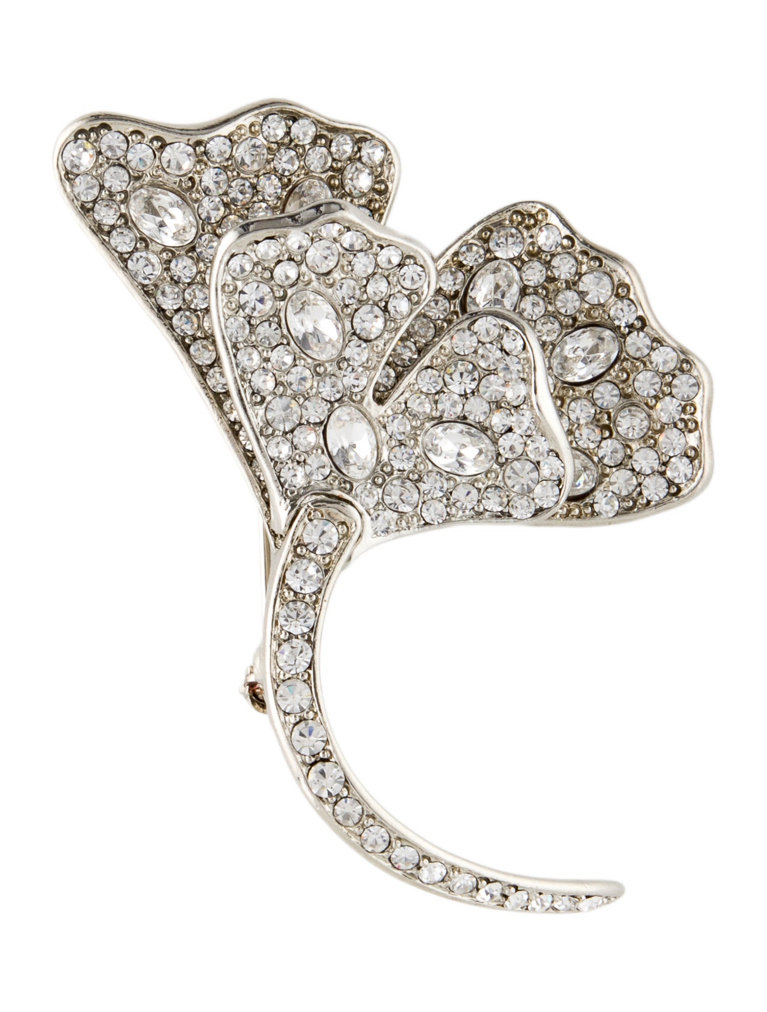 Kenneth Jay Lane Crystal Flower Brooch