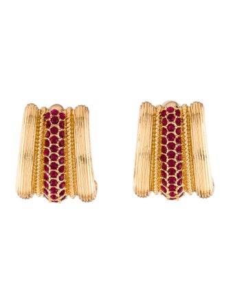 Kenneth Jay Lane Crystal Clip-On Earrings