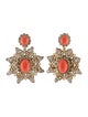 Kenneth Jay Lane Crystal & Resin Drop Earrings