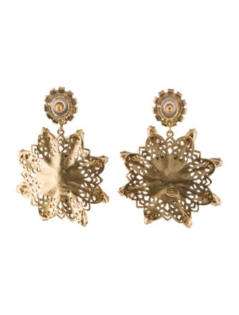 Kenneth Jay Lane Crystal & Resin Drop Earrings