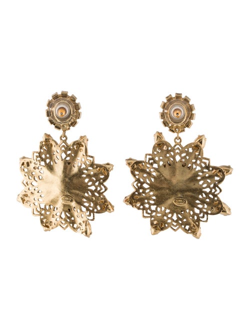 Kenneth Jay Lane Crystal & Resin Drop Earrings