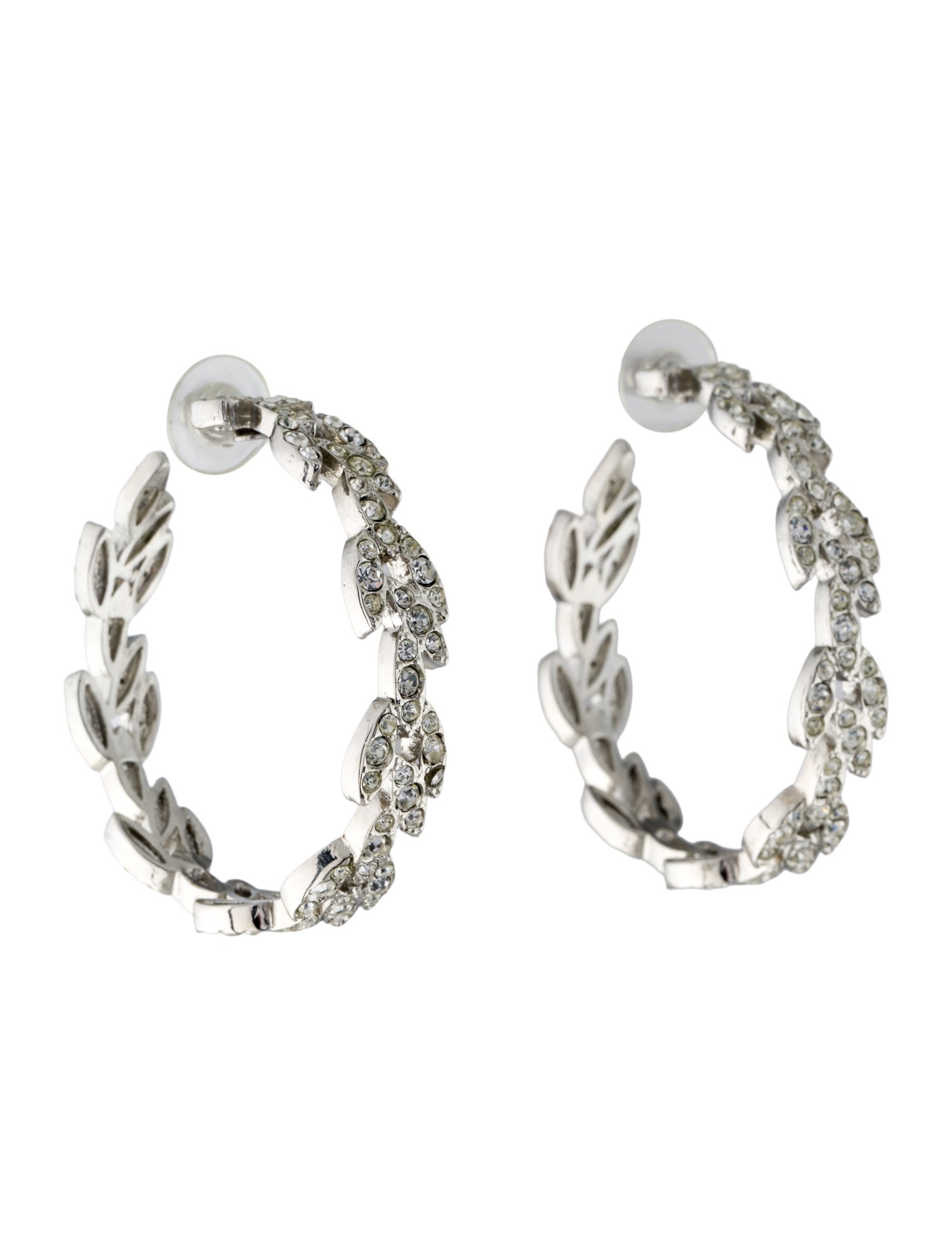 Kenneth Jay Lane Crystal Hoop Earrings