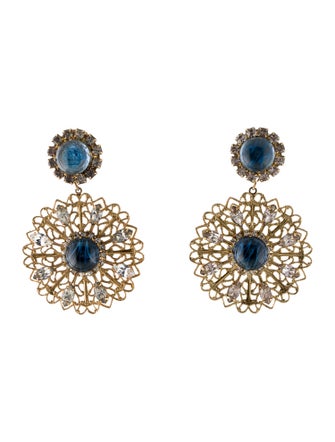 Kenneth Jay Lane Crystal & Resin Clip-On Earrings