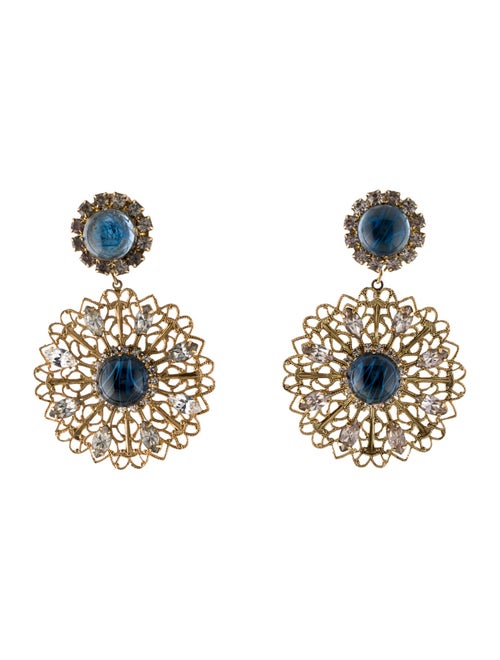 Kenneth Jay Lane Crystal & Resin Clip-On Earrings