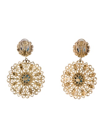 Kenneth Jay Lane Crystal & Resin Clip-On Earrings