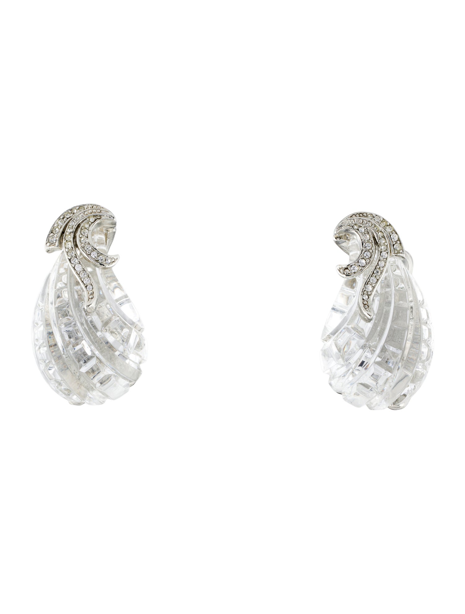 Kenneth Jay Lane Crystal & Resin Clip-On Earrings