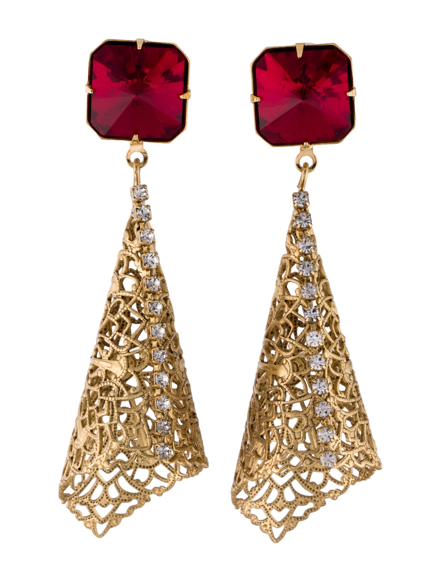 Kenneth Jay Lane Crystal Drop Earrings