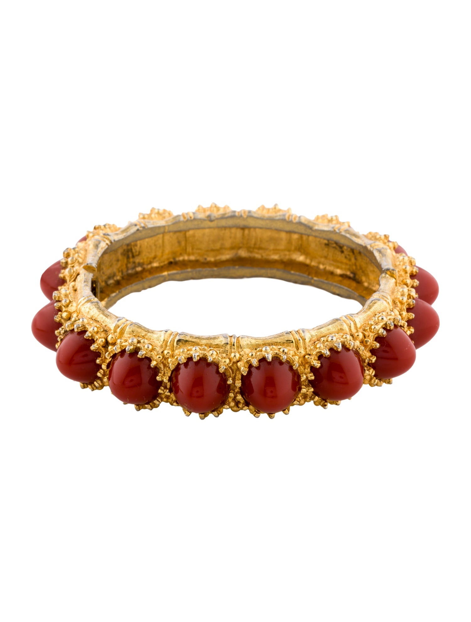Kenneth Jay Lane Resin Cabochon Bangle Bracelet