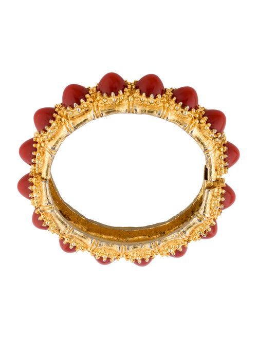 Kenneth Jay Lane Resin Cabochon Bangle Bracelet