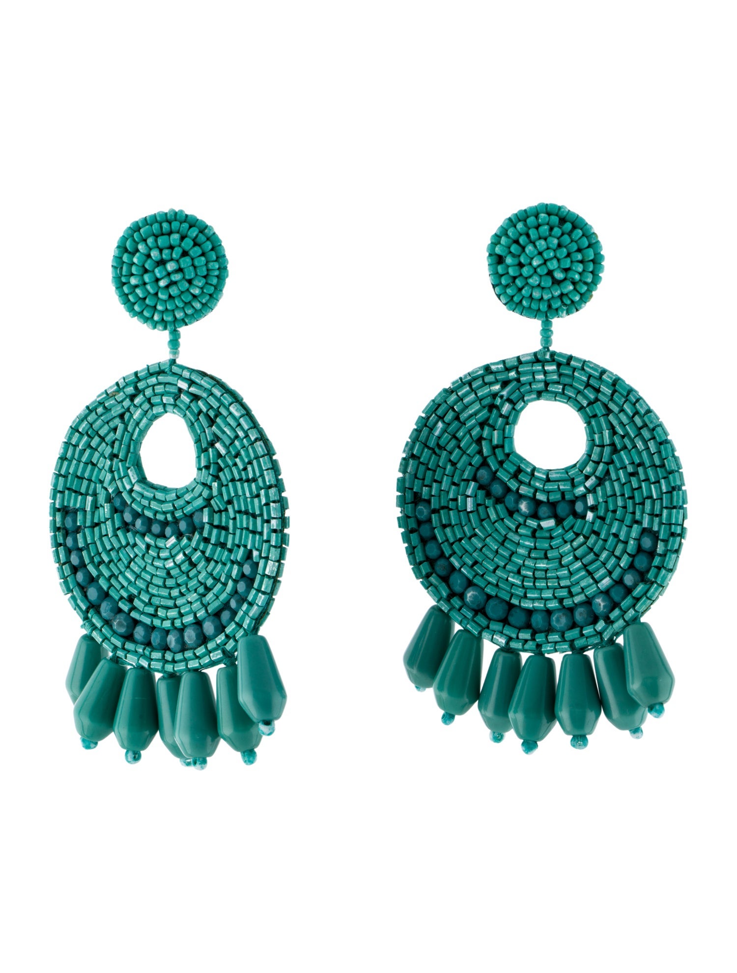 Kenneth Jay Lane Beaded Gypsy Drop Earrings
