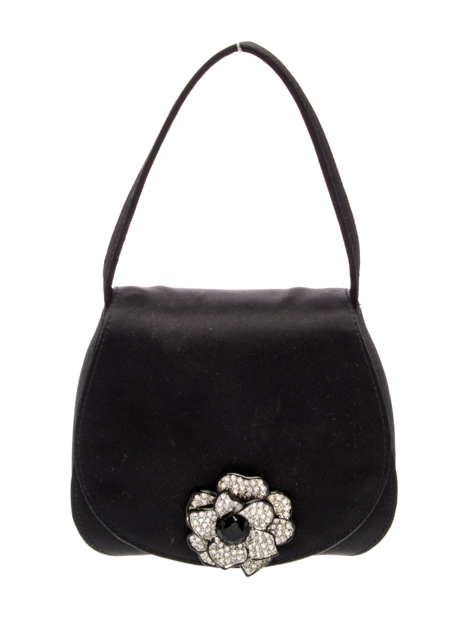 Kenneth Jay Lane Satin Top Handle Bag